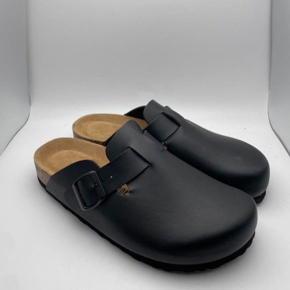 CUSHIONAIRE Women's Hana Cork Footbed Clog BLACK 6.5 - Picture 1 of 7